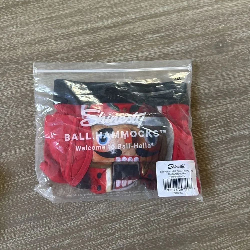 Shinesty The Nutcrack-Him Nutcracker Christmas Long Leg Ball Hammock® 2X Red Nwt